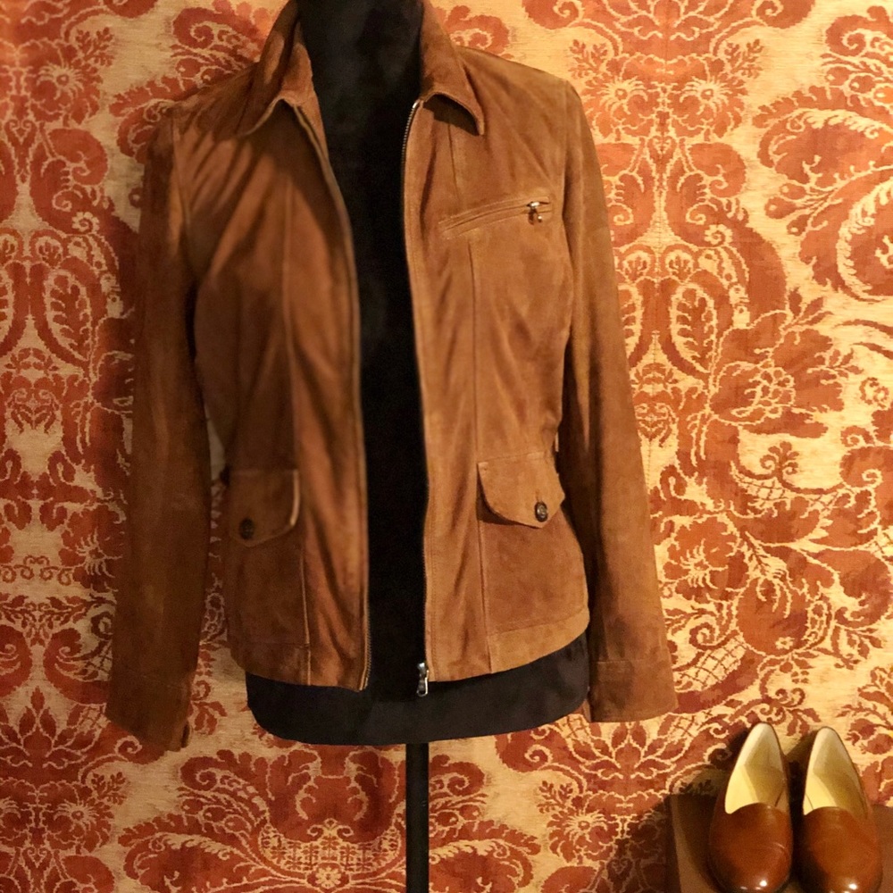 Ralph Lauren British Tan Suede Jacket